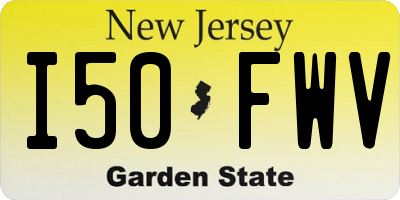 NJ license plate I50FWV