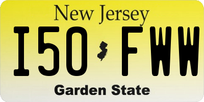 NJ license plate I50FWW