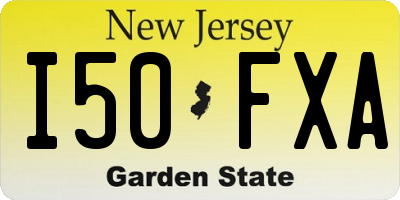 NJ license plate I50FXA