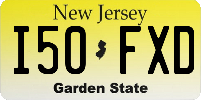 NJ license plate I50FXD