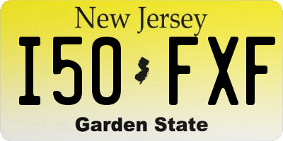 NJ license plate I50FXF