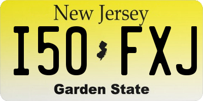 NJ license plate I50FXJ
