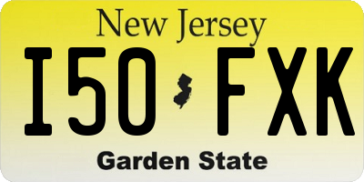 NJ license plate I50FXK