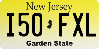 NJ license plate I50FXL