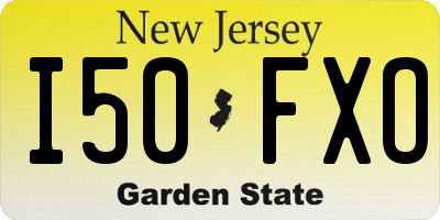 NJ license plate I50FXO