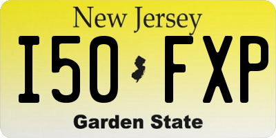 NJ license plate I50FXP
