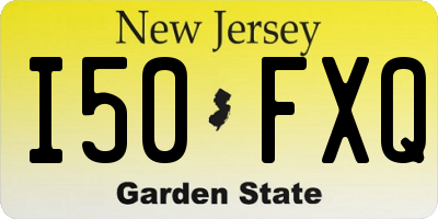 NJ license plate I50FXQ