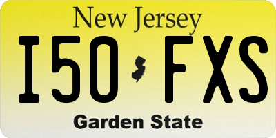 NJ license plate I50FXS