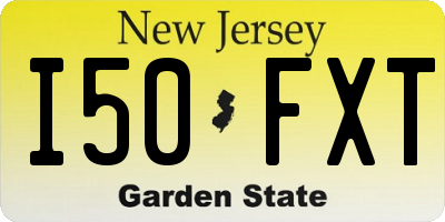 NJ license plate I50FXT