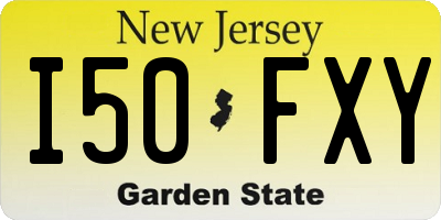 NJ license plate I50FXY
