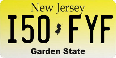 NJ license plate I50FYF