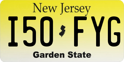 NJ license plate I50FYG