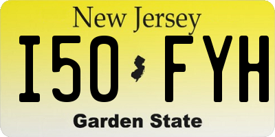 NJ license plate I50FYH