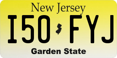 NJ license plate I50FYJ