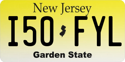 NJ license plate I50FYL