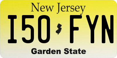 NJ license plate I50FYN
