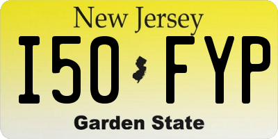 NJ license plate I50FYP