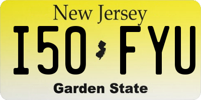 NJ license plate I50FYU