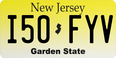 NJ license plate I50FYV