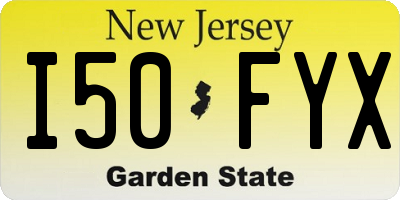 NJ license plate I50FYX