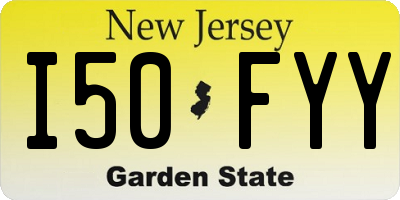 NJ license plate I50FYY
