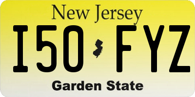NJ license plate I50FYZ
