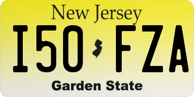 NJ license plate I50FZA