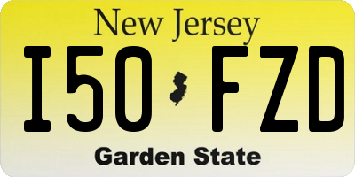 NJ license plate I50FZD