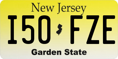 NJ license plate I50FZE