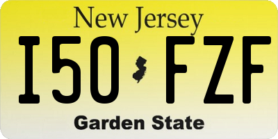 NJ license plate I50FZF