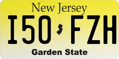 NJ license plate I50FZH