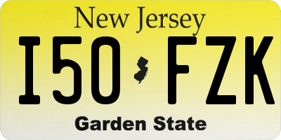 NJ license plate I50FZK