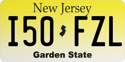 NJ license plate I50FZL