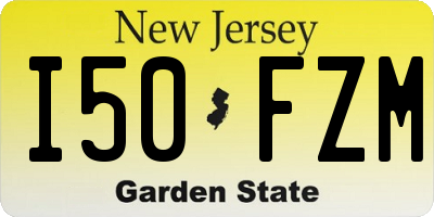 NJ license plate I50FZM
