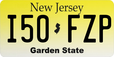 NJ license plate I50FZP