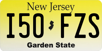 NJ license plate I50FZS