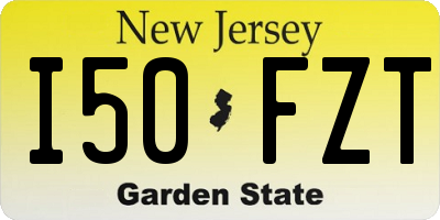 NJ license plate I50FZT