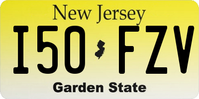 NJ license plate I50FZV
