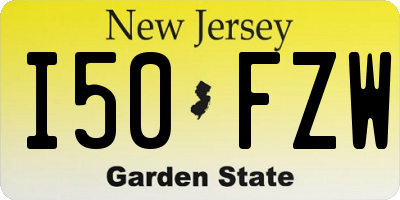 NJ license plate I50FZW