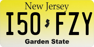 NJ license plate I50FZY