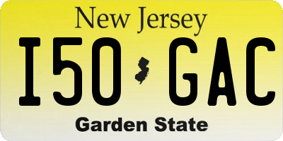 NJ license plate I50GAC