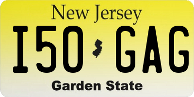 NJ license plate I50GAG