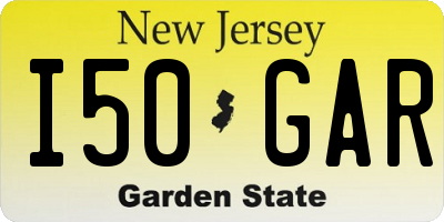 NJ license plate I50GAR