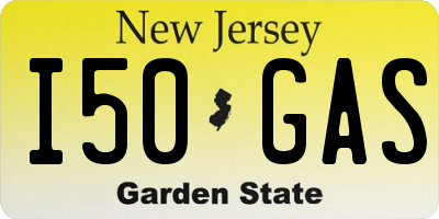 NJ license plate I50GAS