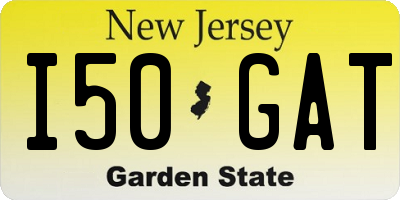 NJ license plate I50GAT