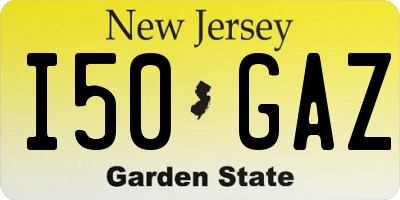 NJ license plate I50GAZ