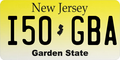 NJ license plate I50GBA