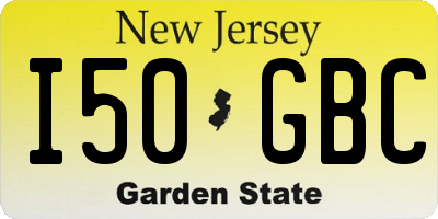 NJ license plate I50GBC