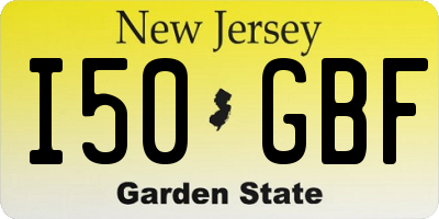NJ license plate I50GBF