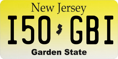 NJ license plate I50GBI